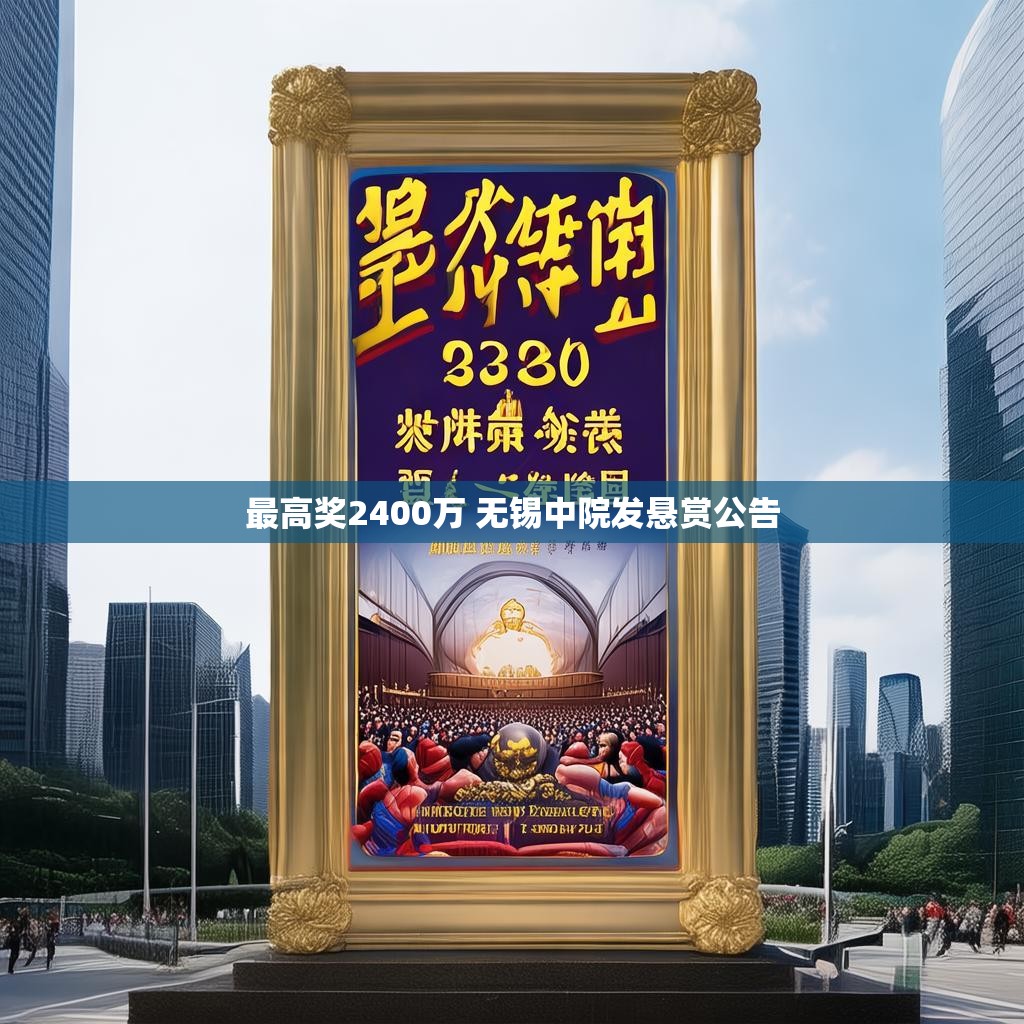 最高奖2400万 无锡中院发悬赏公告 最高奖2400万 无锡中院发悬赏公告