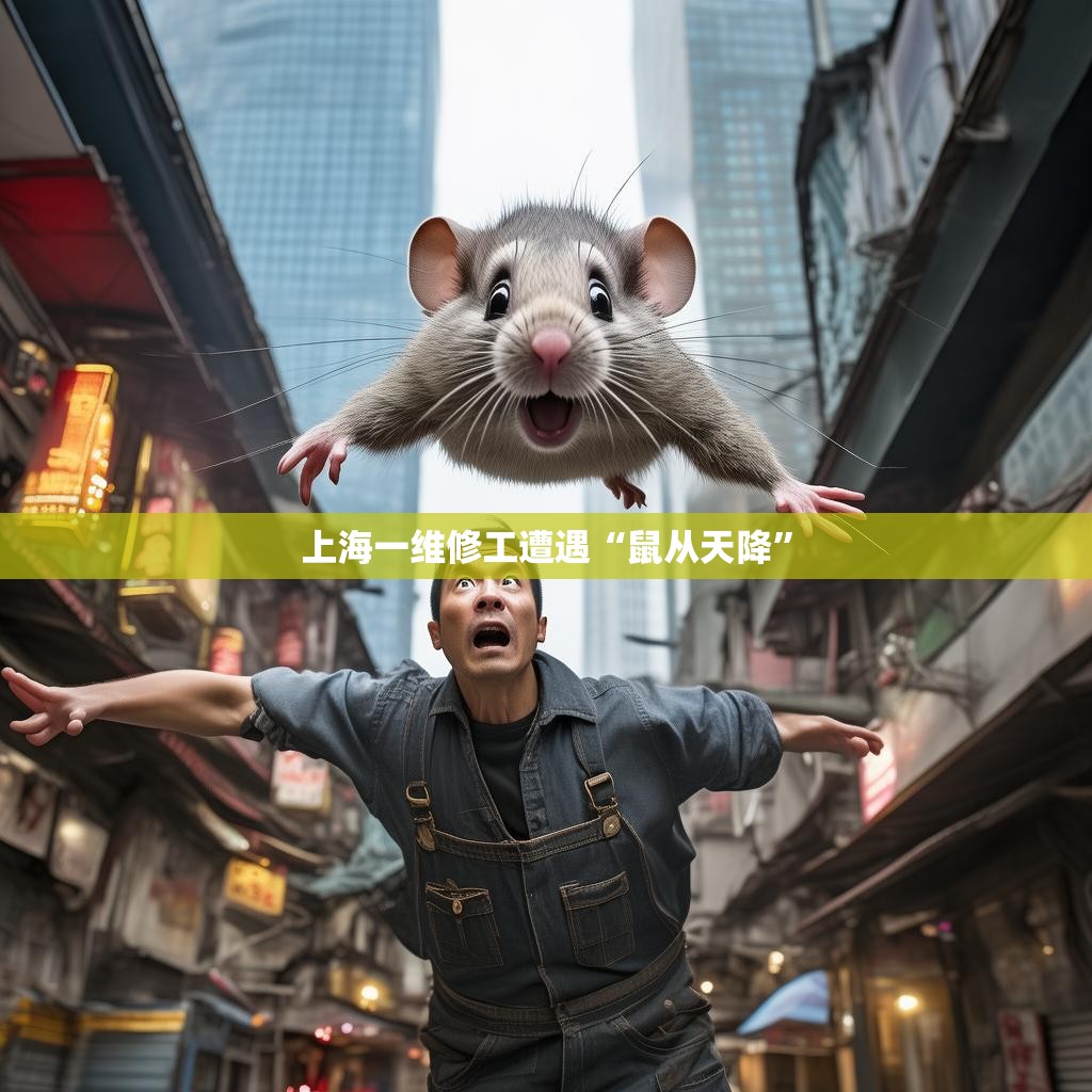 上海维修工遭遇突如其来的老鼠