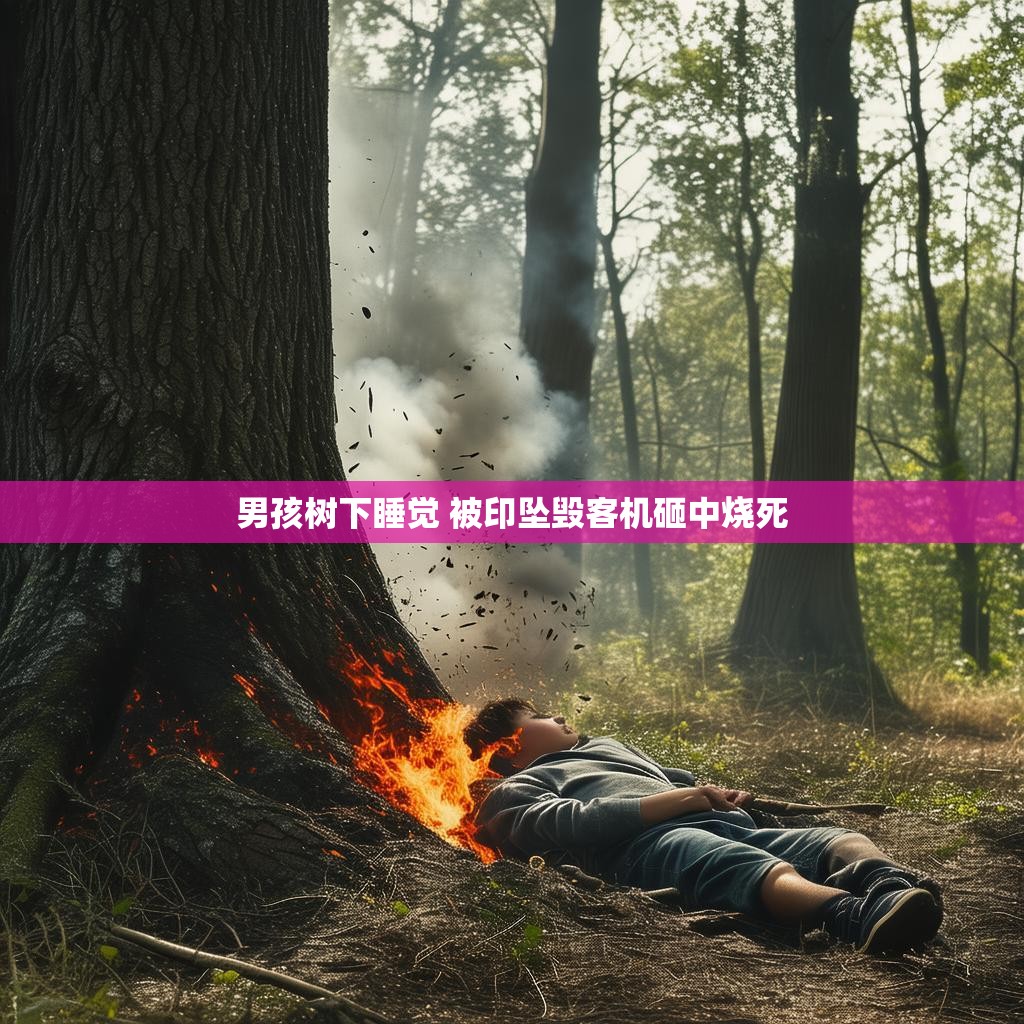 男孩树下睡觉 被印坠毁客机砸中烧死