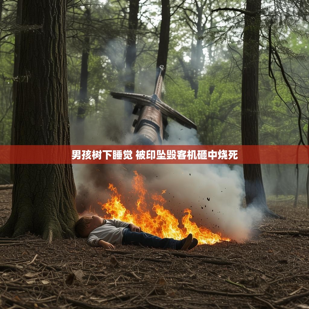 男孩树下睡觉 被印坠毁客机砸中烧死