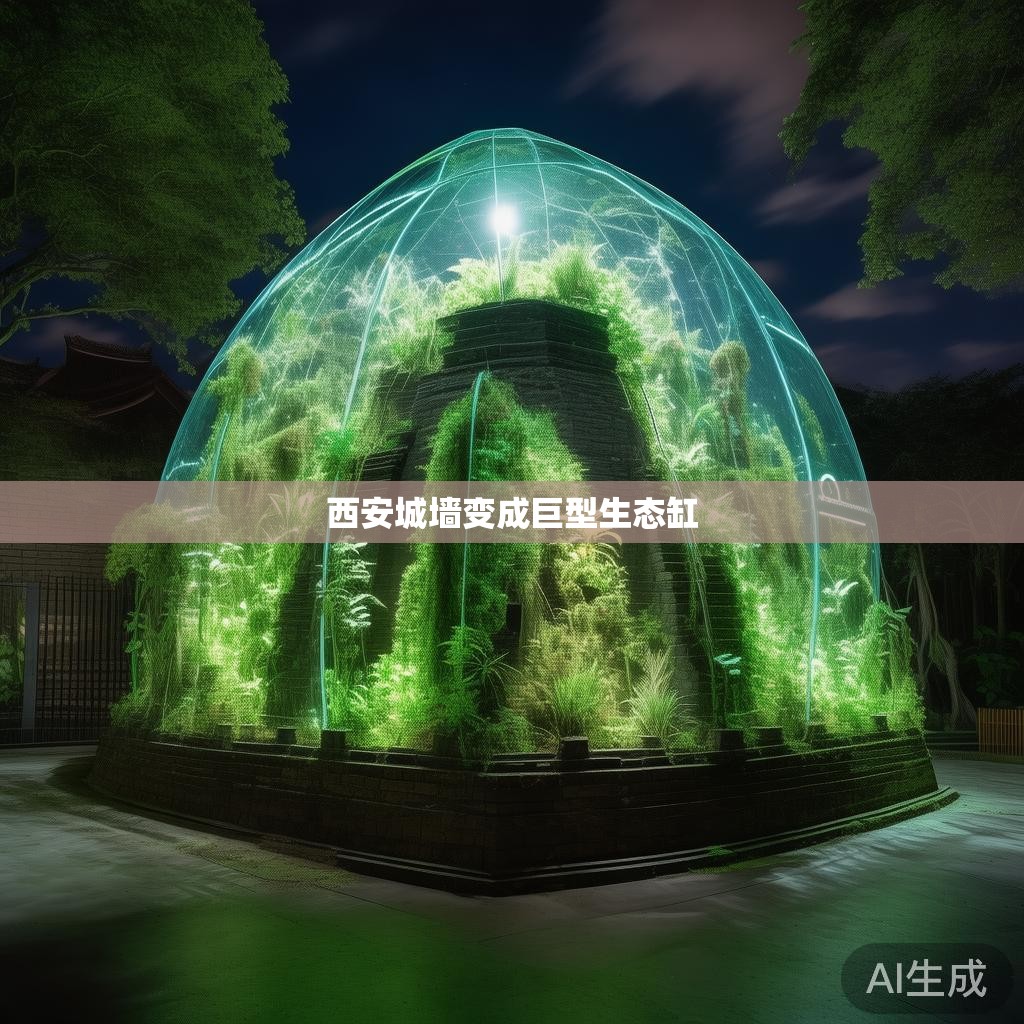 西安城墙的新生 西安城墙巨型生态缸实景