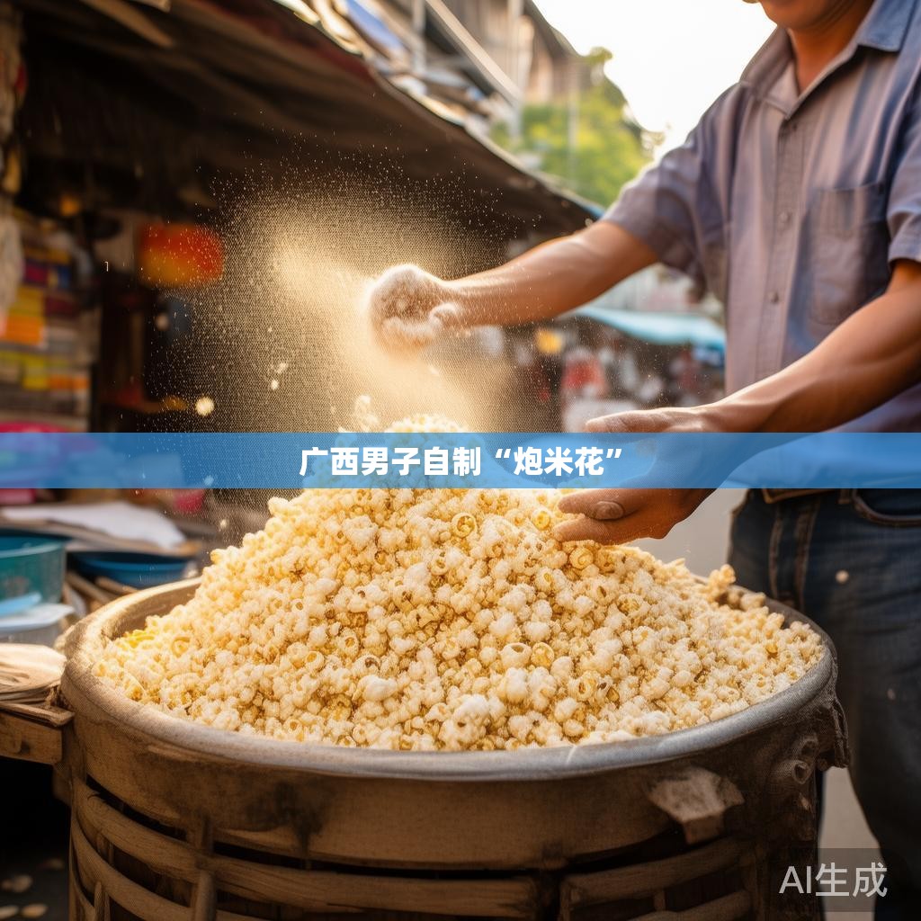 广西男子自制“炮米花” 广西男子自制“炮米花”