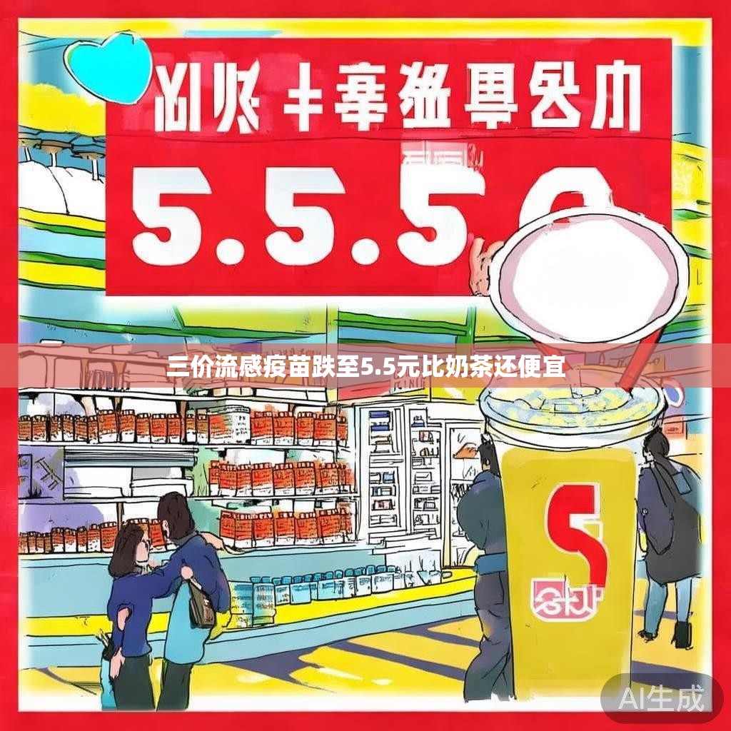 三价流感疫苗跌至5.5元比奶茶还便宜 三价流感疫苗跌至5.5元比奶茶还便宜